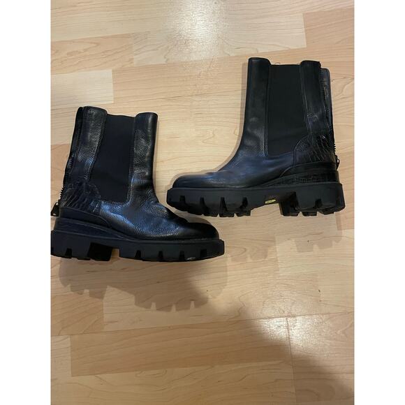 Sam Edleman black leather Goth Grunge Emo boots size 7.5 - Picture 3 of 11